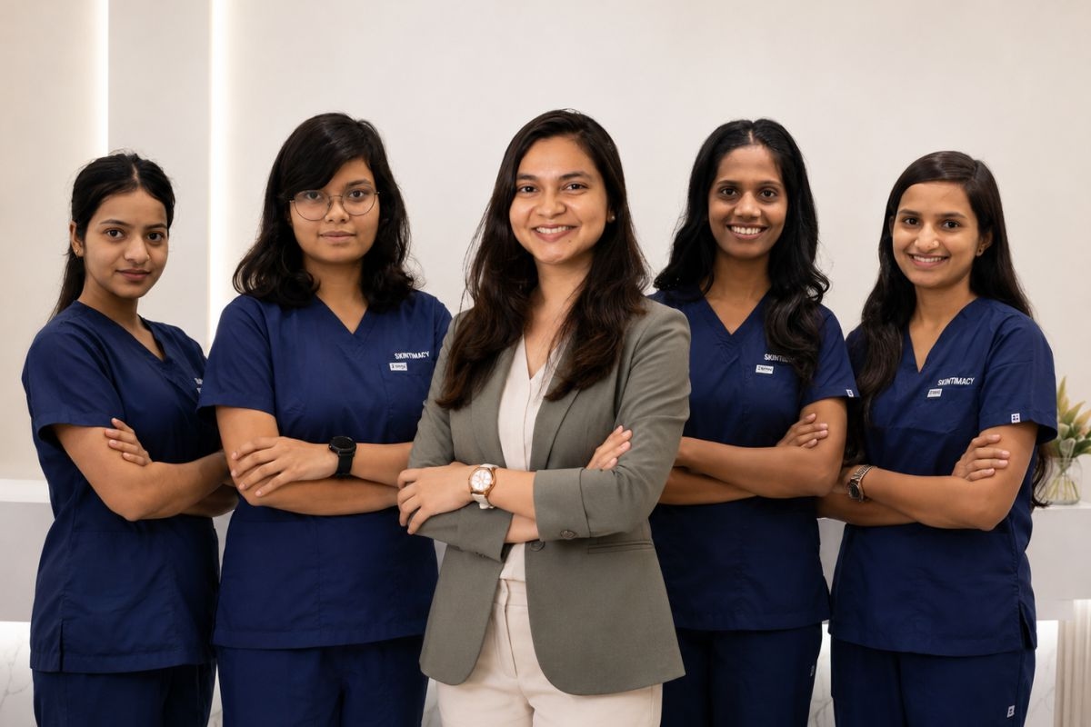Skintimacy clinic team with Dr. Disha Baxi